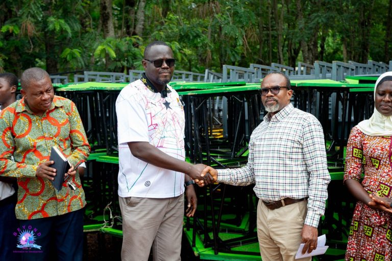 NKWANTA SOUTH MCE HANDS OVER 2,540 DESKS TO NKWANTA SOUTH EDUCATION DIRECTORATE